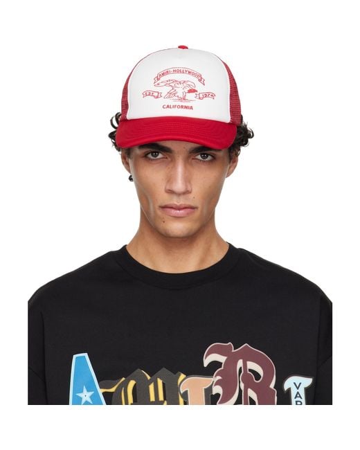 Amiri Black Eagle Trucker Cap for men
