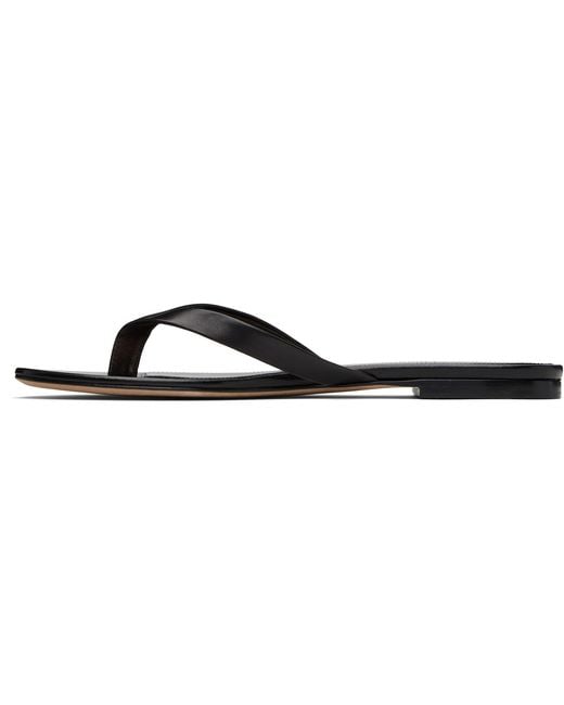 The Row Black Sacha Flip-Flops