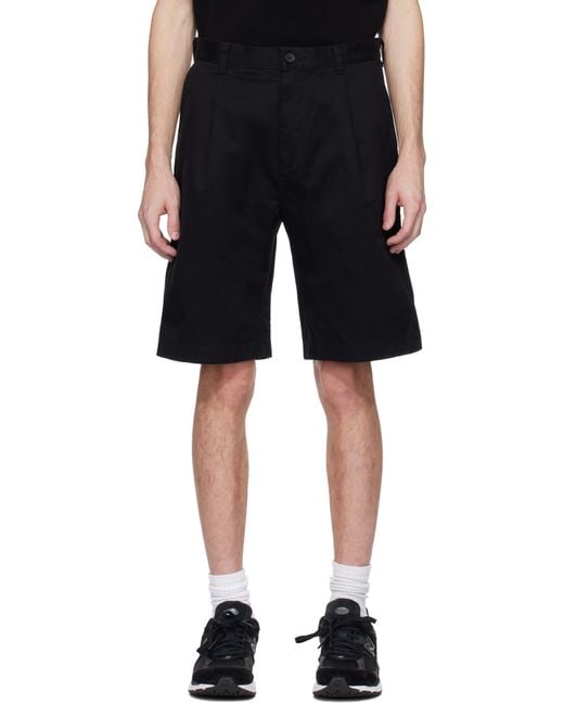 Reigning Champ Black Cotton Chino Sophomore Relaxed 10 Shorts for men