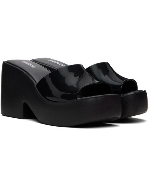 Sandales à talon bottier posh noires Melissa en coloris Black