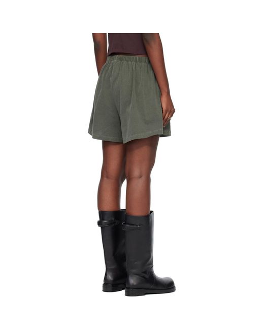 Our Legacy Black Khaki Gored Shorts