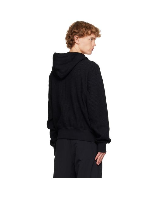HELIOT EMIL Black Risset Hoodie for men