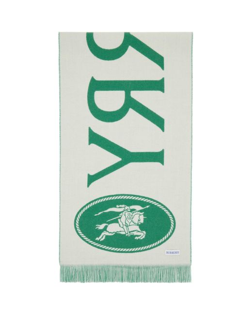 Burberry Green Ekd Scarf