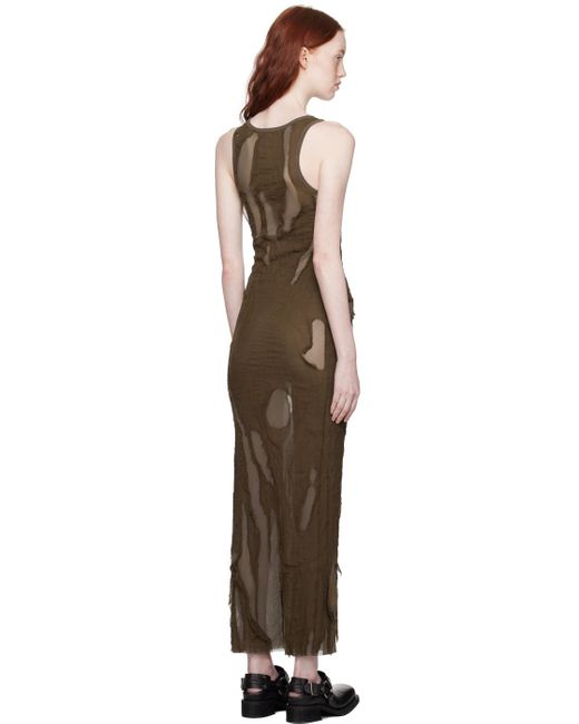 Acne Black Frayed Maxi Dress