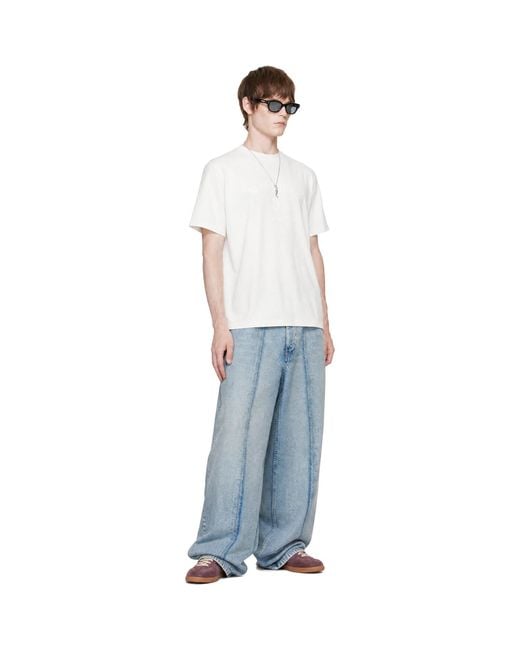 MM6 by Maison Margiela White Cotton T-Shirt for men