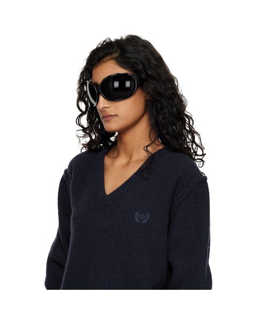 Balenciaga Black Phantom Round Sunglasses