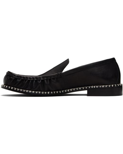 Dries Van Noten Black Leather Loafers for men
