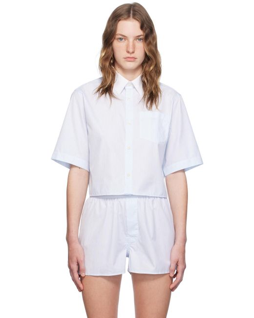 Sporty & Rich White Striped Shirt