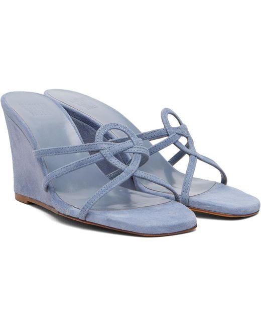 Maryam Nassir Zadeh Blue Opera Wedge Heeled Sandals