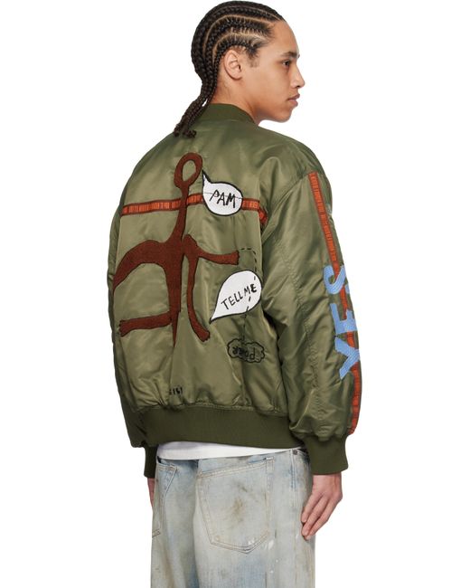 メンズ Perks And Mini カーキ Martine Symsエディション 'Present Goo' リバーシブル ジャケット Green