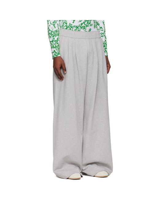 Dries Van Noten Black Pleated Sweatpants for men