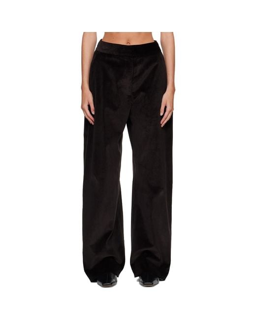 Studio Nicholson Black Grange Corduroy Wide Leg Trousers