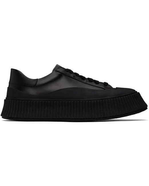Jil Sander Black Calfskin Low-top Sneakers for men