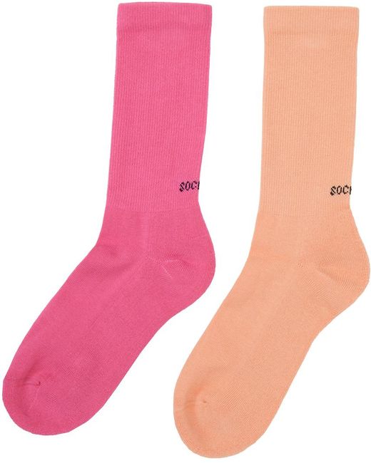 Socksss Pink Two-pack Socks for men