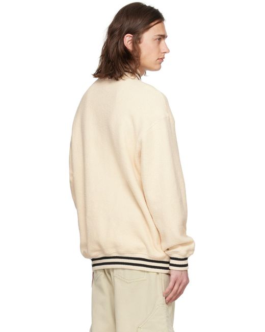 Rhude Natural Off- Half-Zip Sweater for men