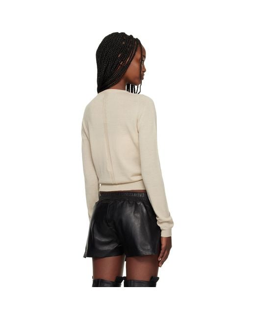 Rick Owens Black Off- Temple Biker Level Sweater