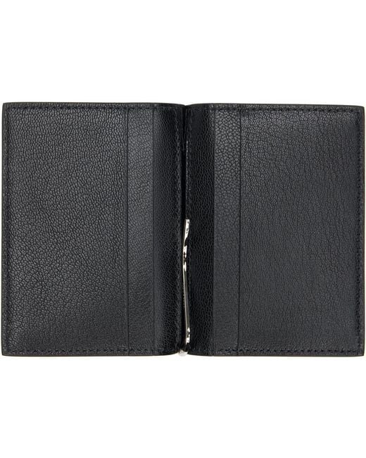 Tom Ford Black Elongated T Line Money Clip Card Holder for men