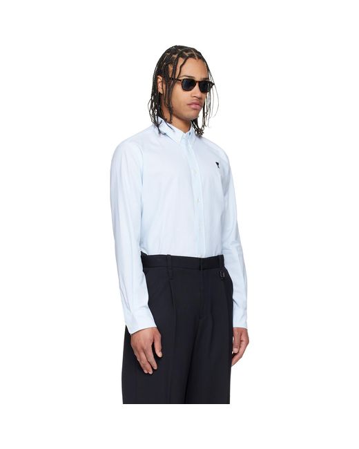 AMI White Cotton Ami De Coeur Oxford Shirt for men