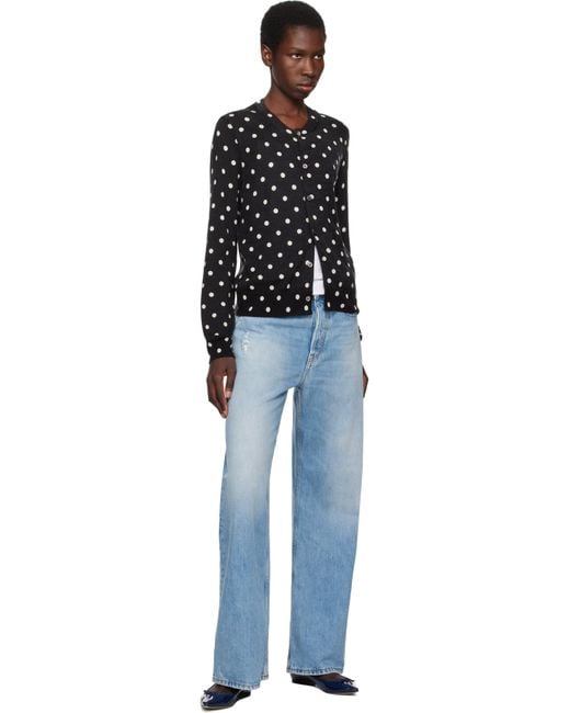 Repetto ネイビー Brigitte ポインテッドトゥ バレエシューズ Blue