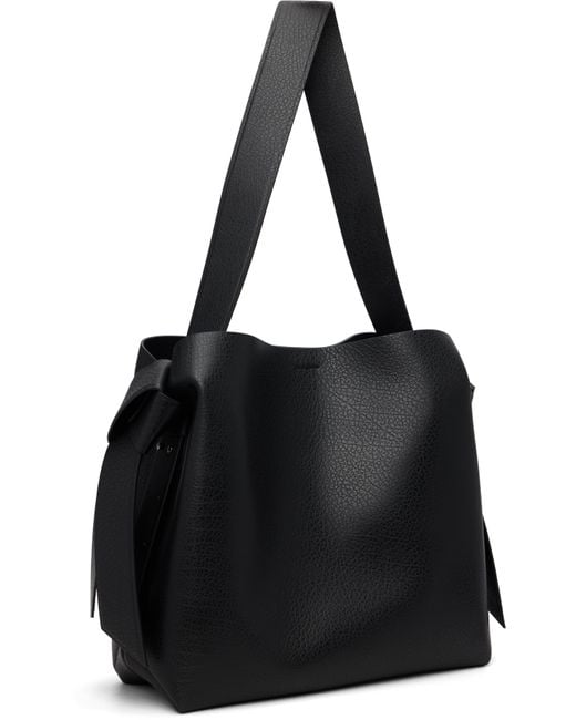 Moyen Sac Porté Épaule Noir À Nœuds Musubi Acne en coloris Black