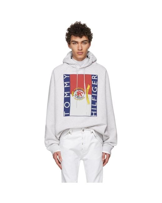 Vetements Grey Tommy Hilfiger Edition Hoodie in Gray for Men | Lyst