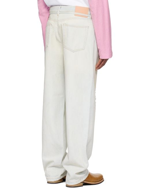 メンズ Acne ブルー 1991 Toj ルーズフィット ジーンズ White