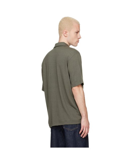 Lady White Co. Black Taupe Summer Wool Polo for men