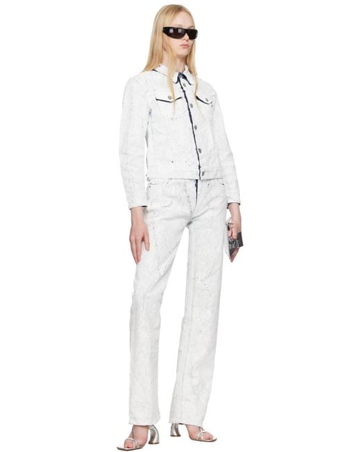 MM6 by Maison Martin Margiela White Sportsjacket Denim Jacket