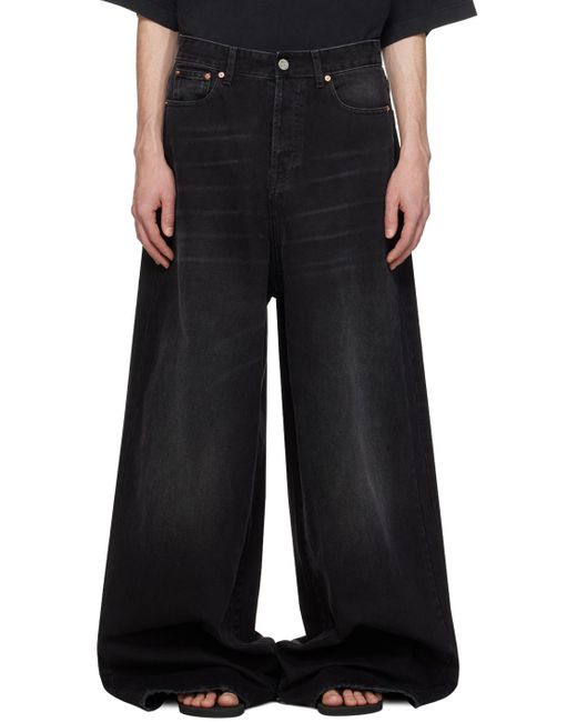 Vetements Black Big Shape Jeans for men