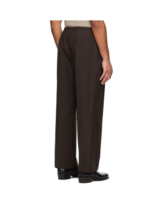 LE17SEPTEMBRE Black Pleat Belted Trousers for men