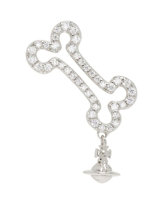 Vivienne Westwood Metallic Lyndon Bone Single Stud Earring for men