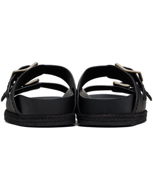 Polo Ralph Lauren Black Turbach Leather Sandals for men
