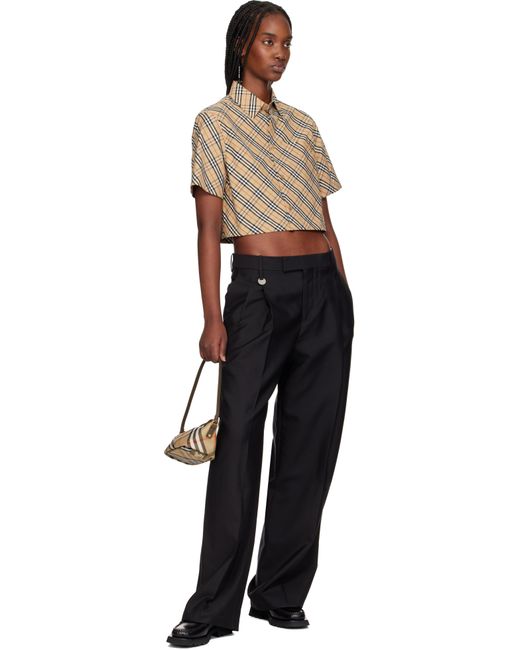 Burberry ベージュ チェック ミニバッグ Metallic