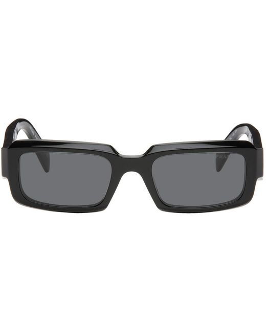 Prada Black Symbole Squared Acetate Sunglasses