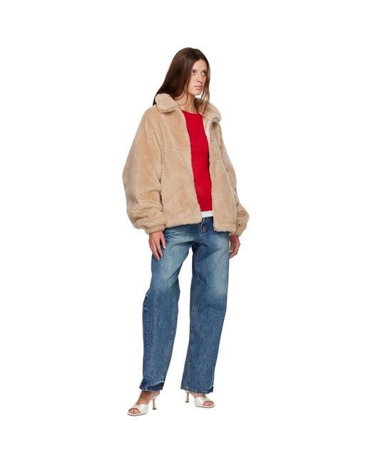 R2W Red Falco Oversized Wool Slik Jacket