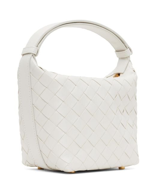 Bottega Veneta White Micro Wallace Bag
