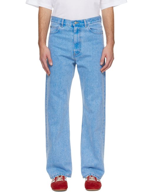 Marni Organic Denim Wide-Leg Jeans in Blue for Men | Lyst