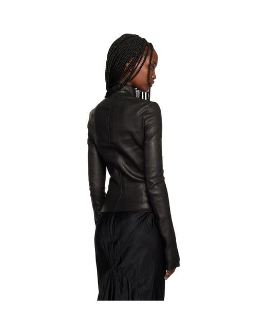 Rick Owens Black Temple Gary Leather Jacket