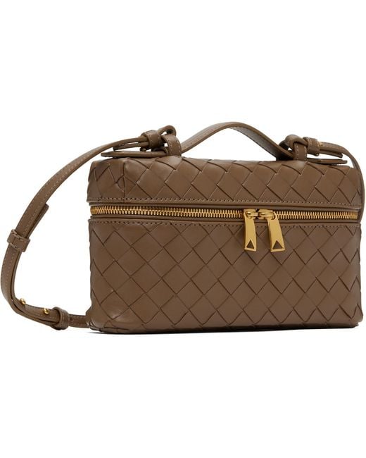 Bottega Veneta Black Taupe Bang Bang Vanity Case Bag