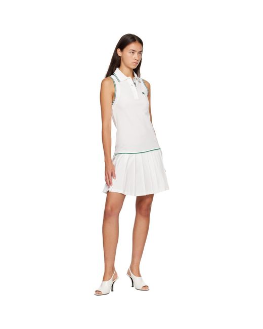 Burberry White Cotton Tennis Minidress
