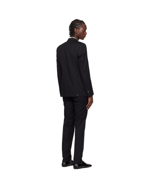 Dries Van Noten Black Single-Breasted Suit for men
