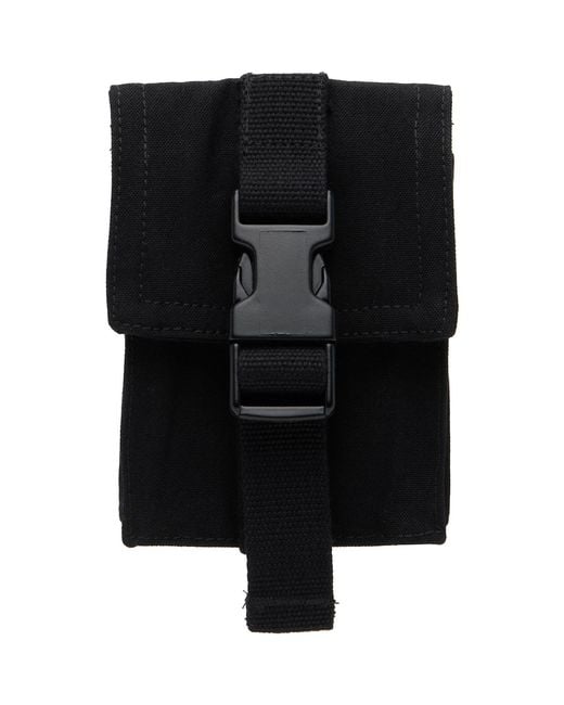 Rick Owens Black 'suicide' Edition Temple Cigarette Pocket Pouch for men