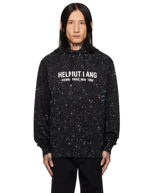 Pull à capuche noir à logo Helmut Lang pour homme en coloris Black