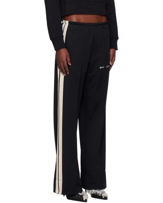 Palm Angels Black Logo Loose Track Pants
