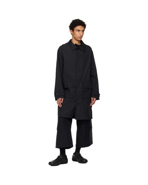 Y-3 Black Cropped Straight Leg Cargo Pants for men