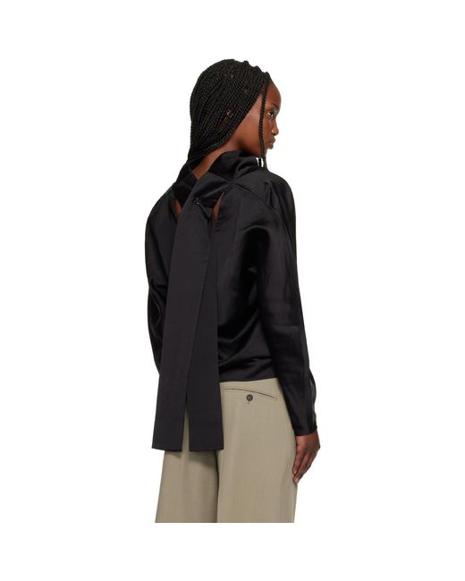 Totême  Black Cowl Neck Blouse
