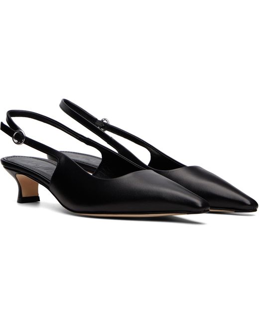 Aeyde Black Catrina Slingback Heels