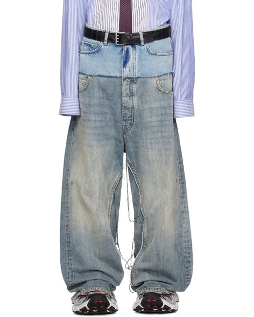 パンツ BALENCIAGA 24AW Cut Up Baggy Denim Men's Cut-up Baggy Pants in Blue | Balenciaga US