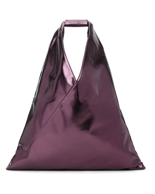 MM6 by Maison Margiela Purple Classic Triangle Tote
