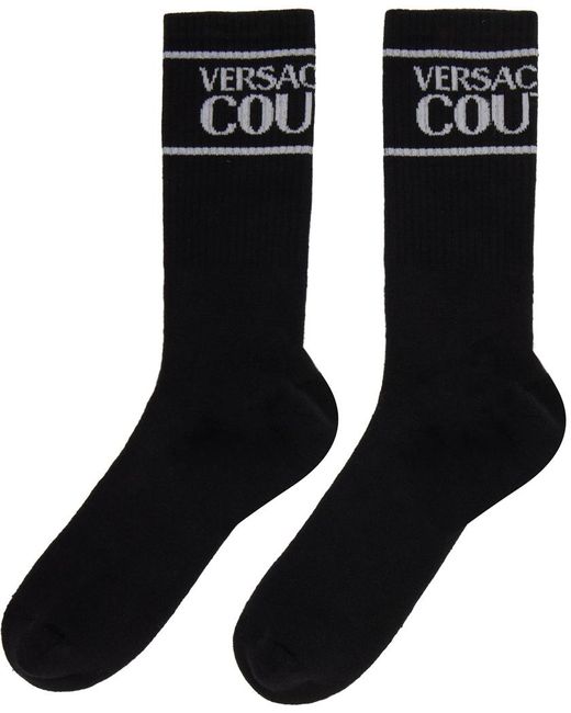 Versace Black Cotton Socks for men